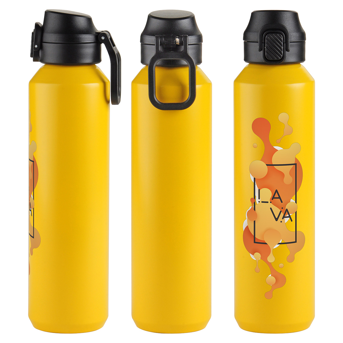 Picture of Nexus 27 oz Recycled Aluminum Bottle with Flip-Top Lid and Carabiner