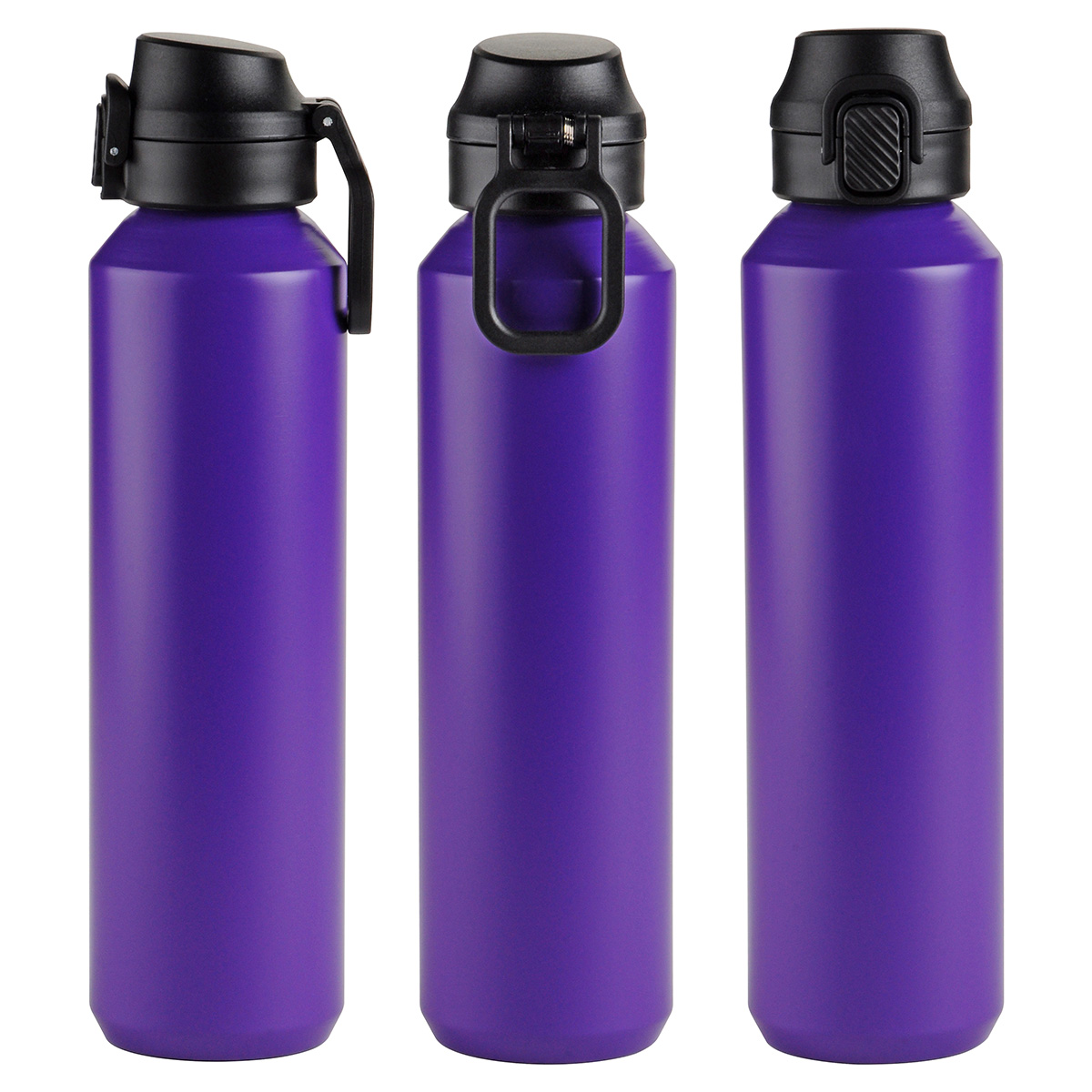 Picture of Nexus 27 oz Recycled Aluminum Bottle with Flip-Top Lid and Carabiner