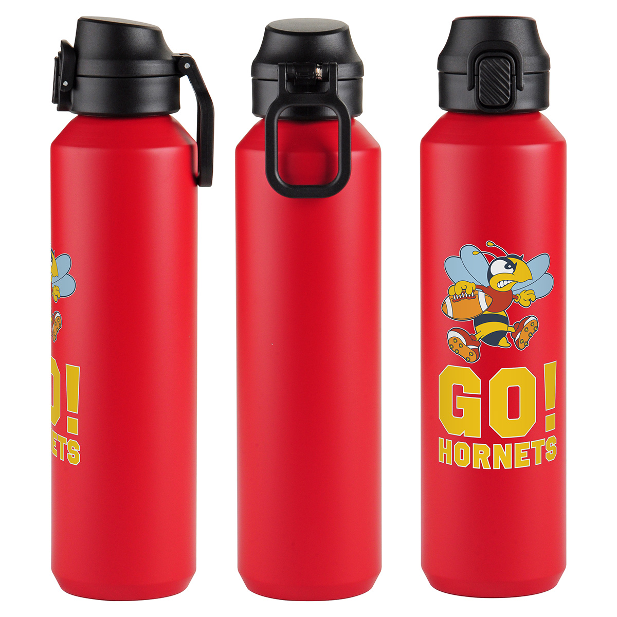 Picture of Nexus 27 oz Recycled Aluminum Bottle with Flip-Top Lid and Carabiner