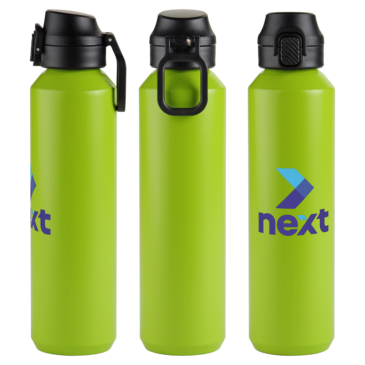 Picture of Nexus 27 oz Recycled Aluminum Bottle with Flip-Top Lid and Carabiner