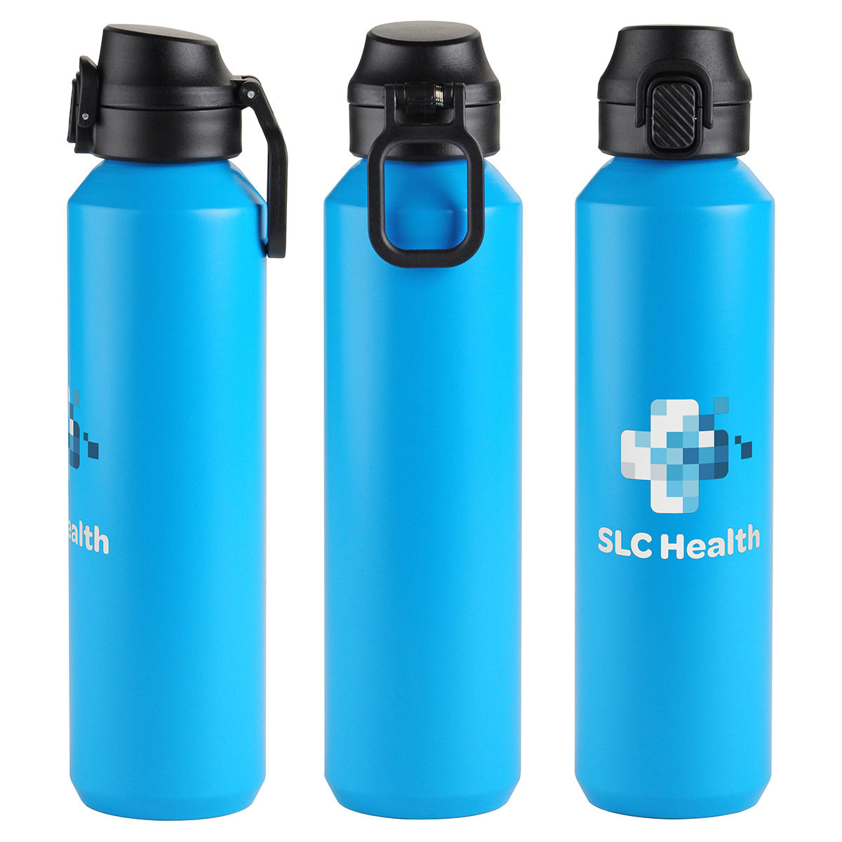 Picture of Nexus 27 oz Recycled Aluminum Bottle with Flip-Top Lid and Carabiner