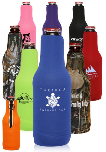 Picture of Neoprene Zippered Beer Bottle Coolies