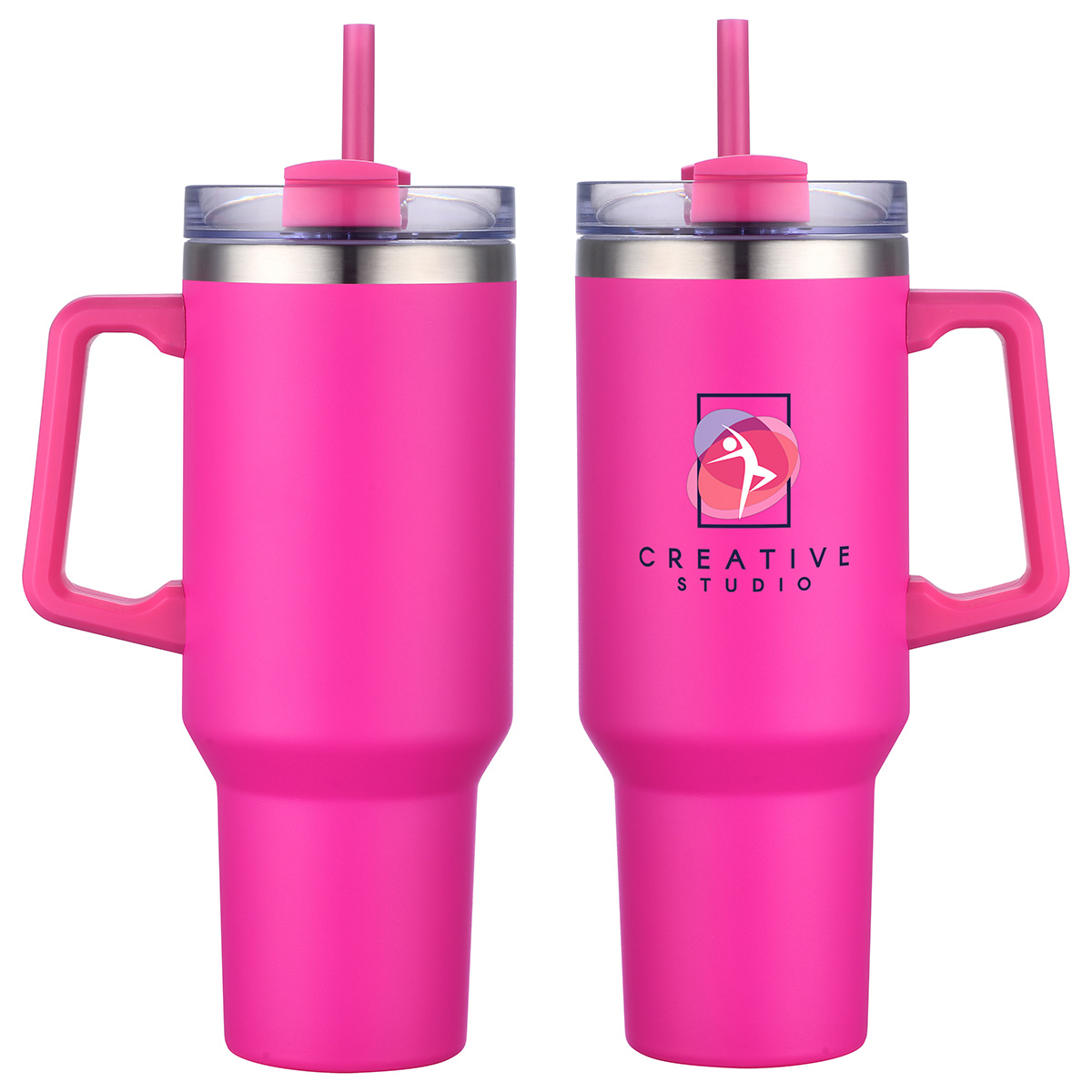 Picture of Genoa 40 oz Vacuum Insulated Travel Mug with Straw