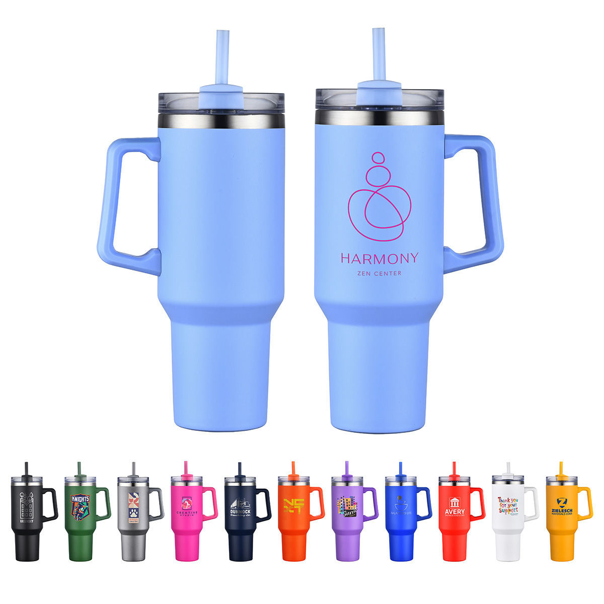 Picture of Genoa 40 oz Vacuum Insulated Travel Mug with Straw