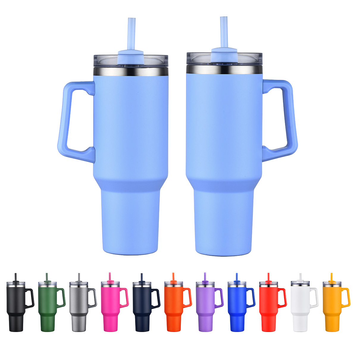 Picture of Genoa 40 oz Vacuum Insulated Travel Mug with Straw
