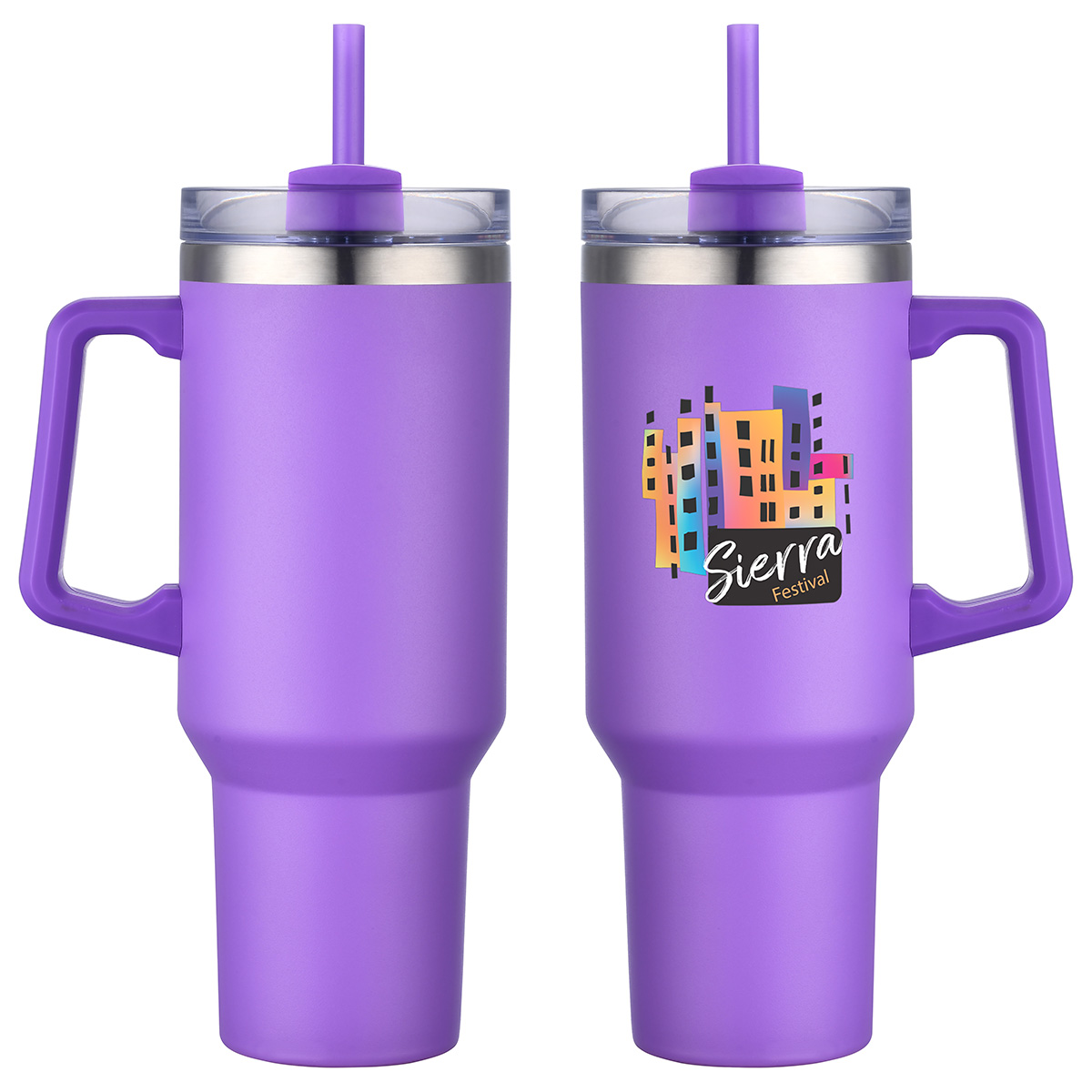 Picture of Genoa 40 oz Vacuum Insulated Travel Mug with Straw