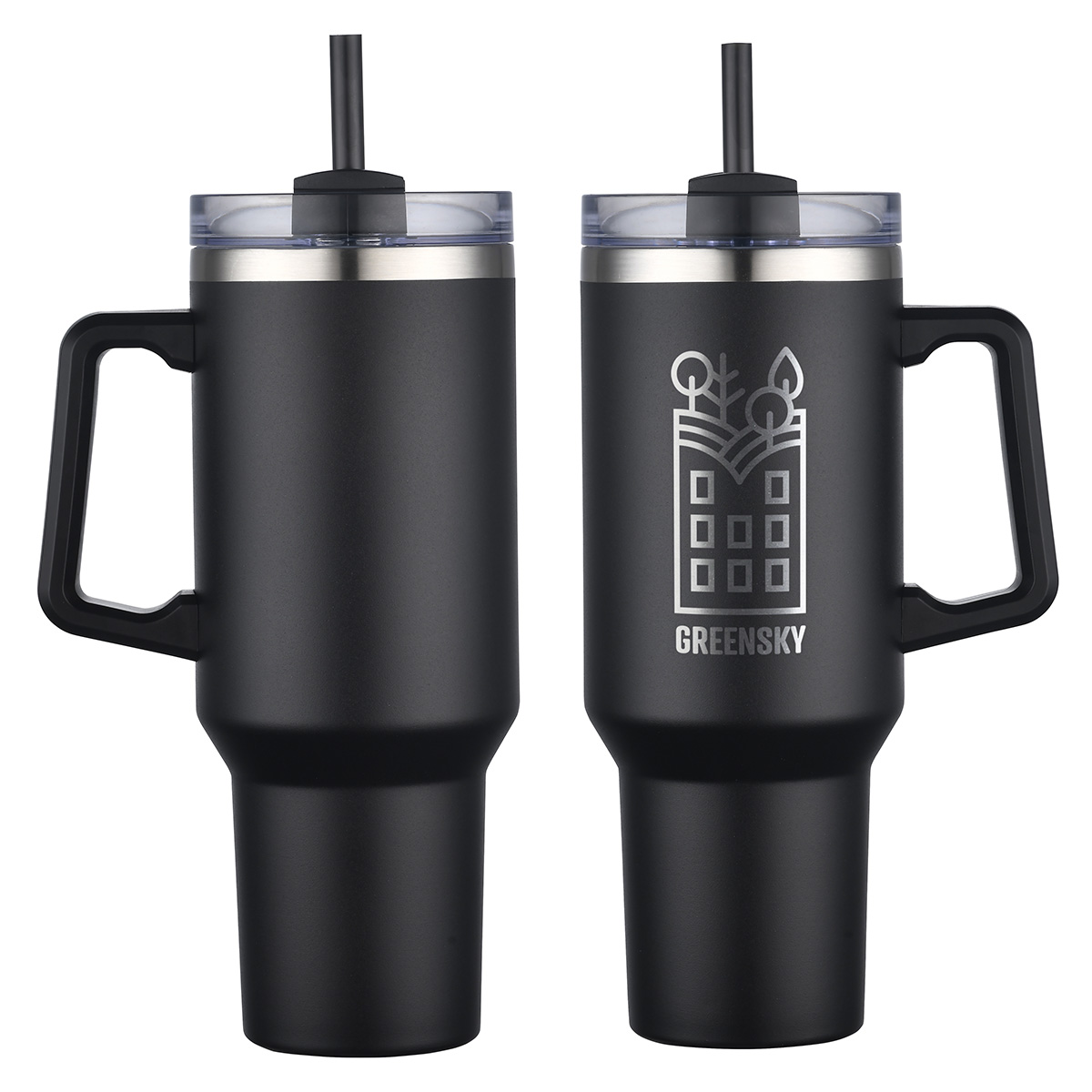 Picture of Genoa 40 oz Vacuum Insulated Travel Mug with Straw