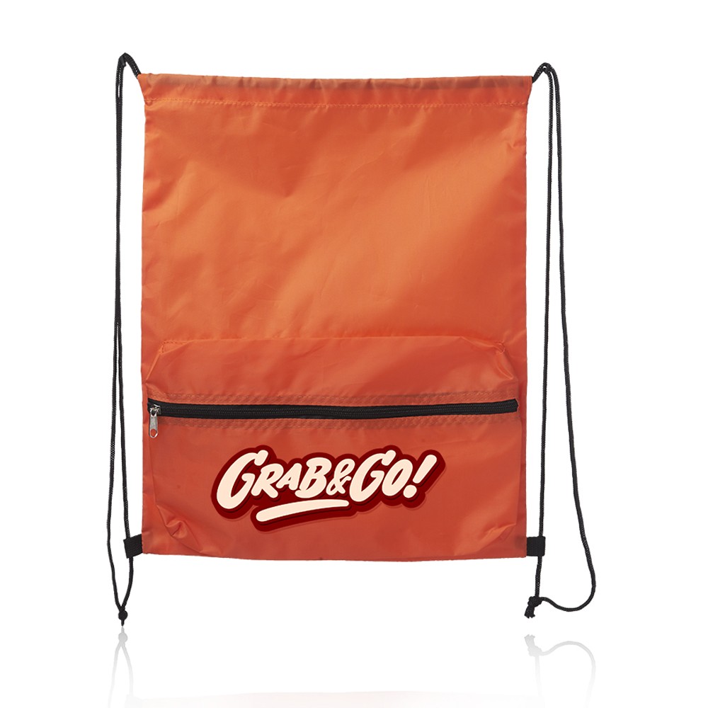 Picture of Augusta Drawstring Backpacks with Front Pocket
