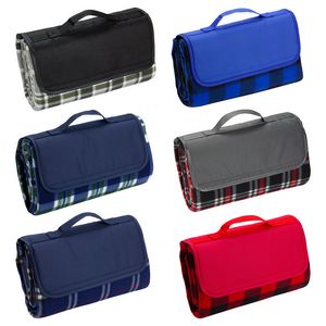 Picture of Plaid Barrel Fleece Picnic Blanket