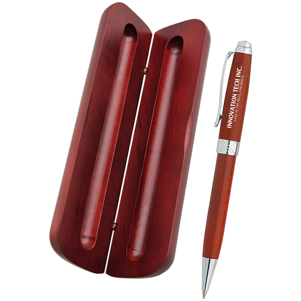 Picture of Terrific Timber-3 Ballpoint Pen in Wooden Box