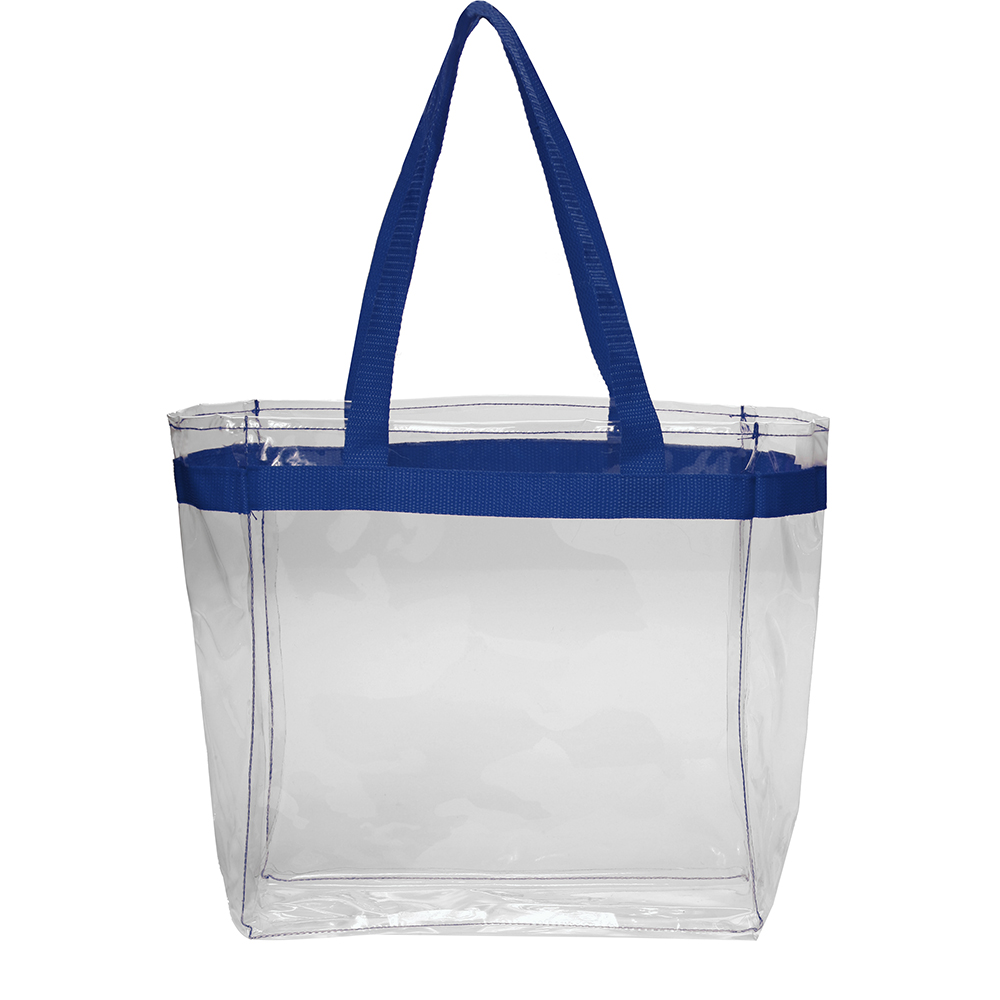 Picture of Color Handles Clear Plastic Tote Bags