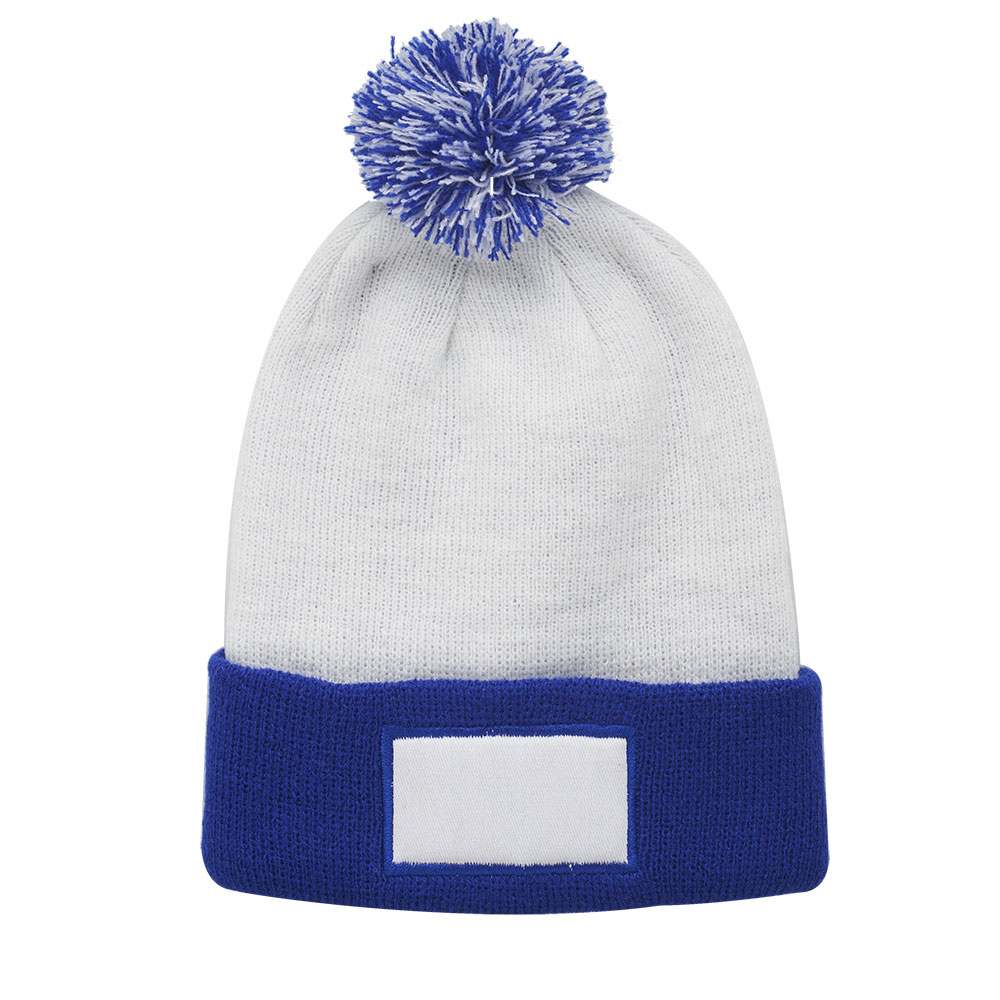 Picture of Fuji Two-Tone Patch Pompom Beanies