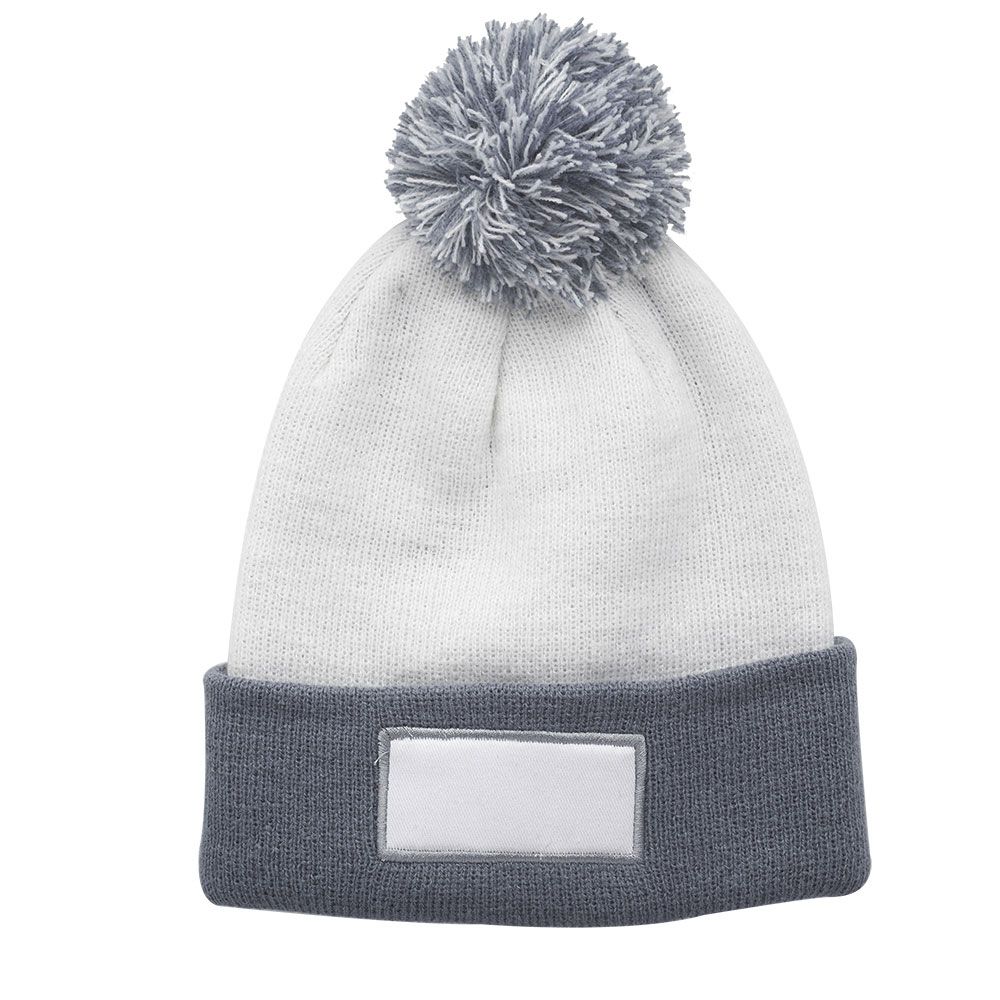 Picture of Fuji Two-Tone Patch Pompom Beanies