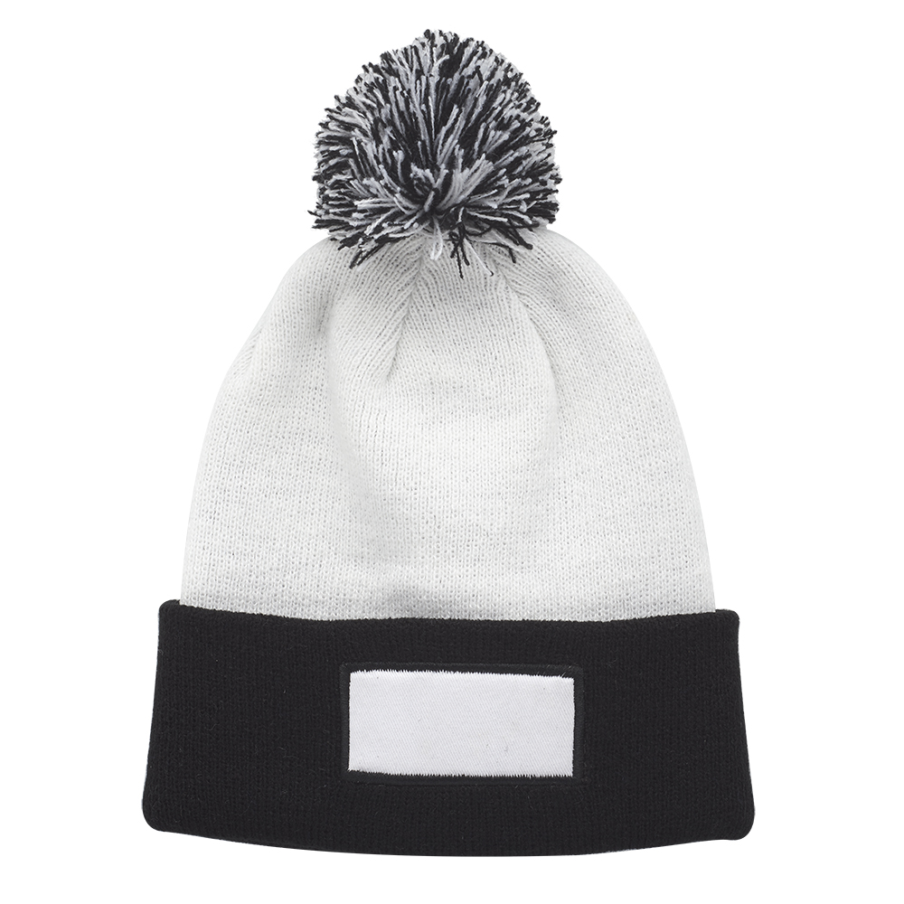Picture of Fuji Two-Tone Patch Pompom Beanies