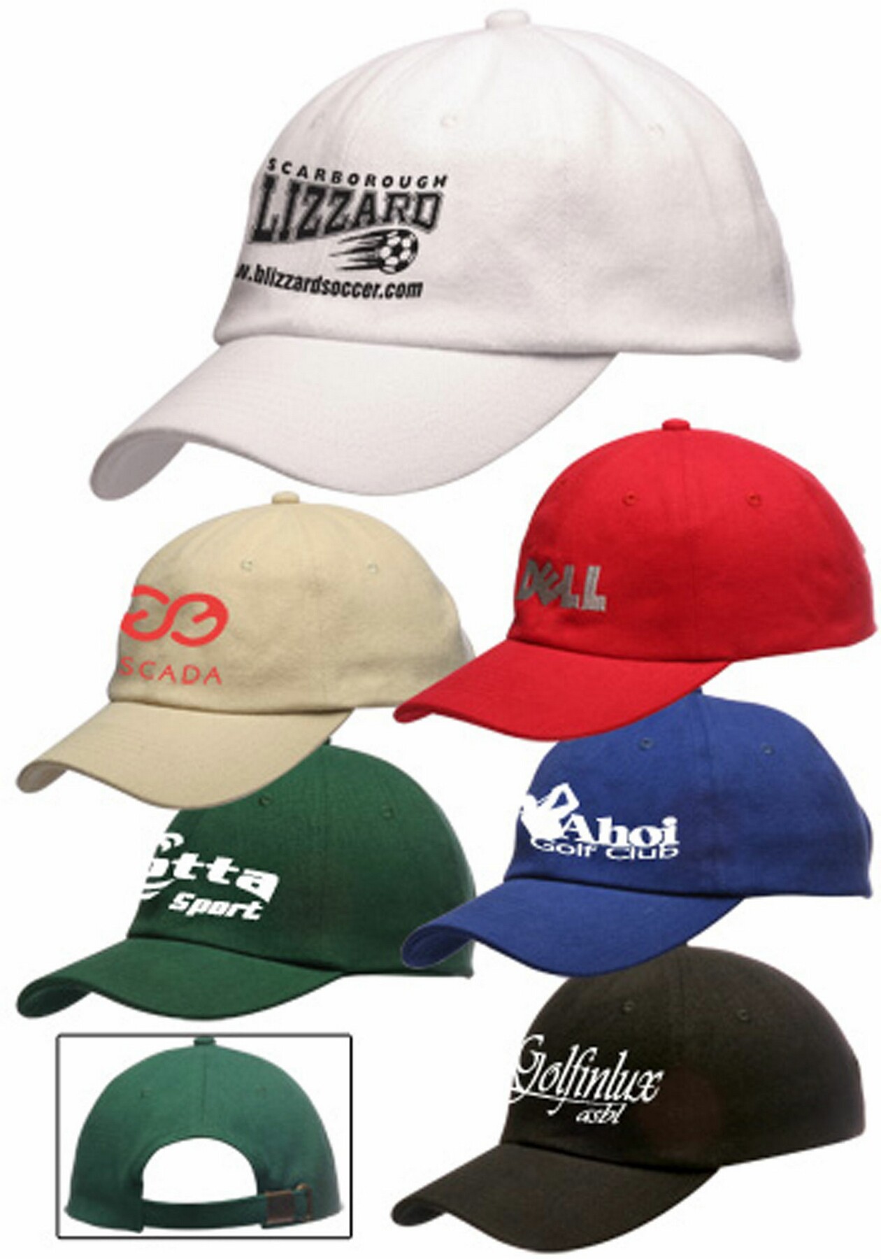 Picture of 6 Panel Unconstructed Brushed Cotton Caps
