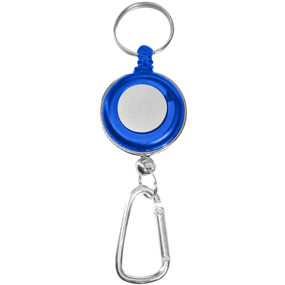 Picture of Transparent Badge Reel with Carabiner and Keyring