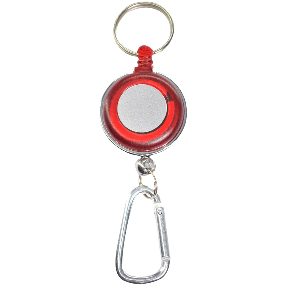 Picture of Transparent Badge Reel with Carabiner and Keyring