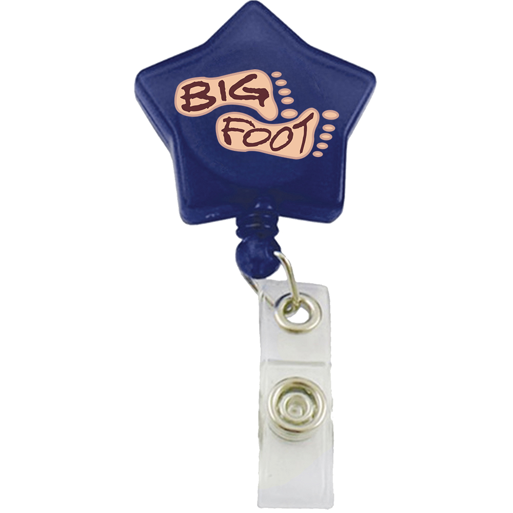 Picture of Star Shaped Retractable Badge Reel with Belt Clip