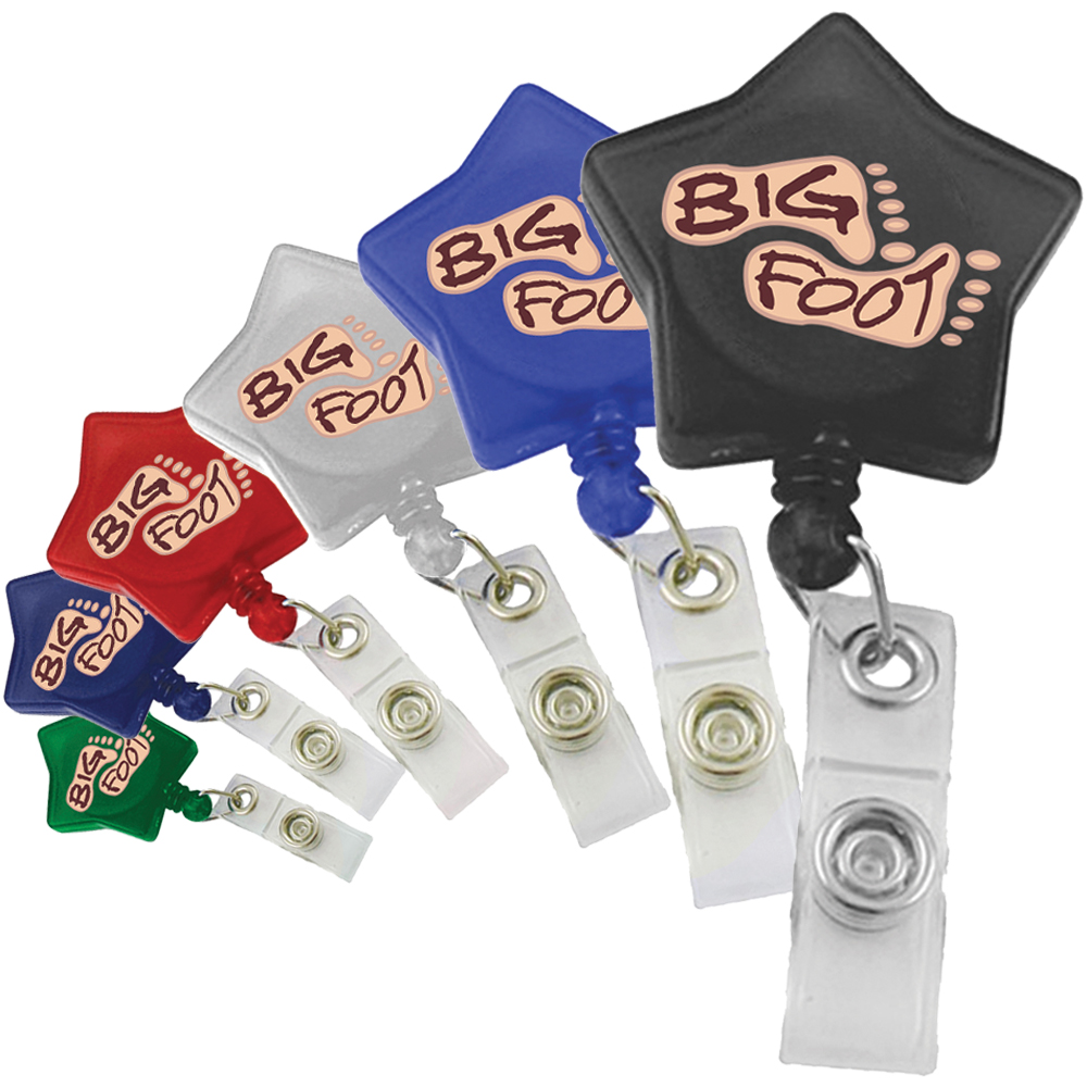 Picture of Star Shaped Retractable Badge Reel with Belt Clip