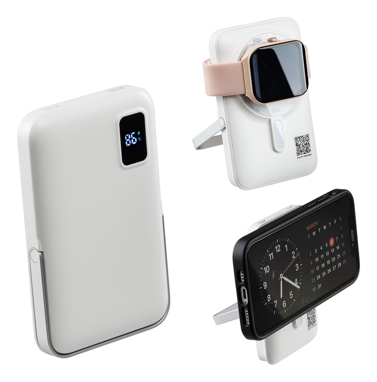 Picture of Regal 10000mAh 20W PD Power Bank w/15W Magnetic Wireless Charger, Watch Cha