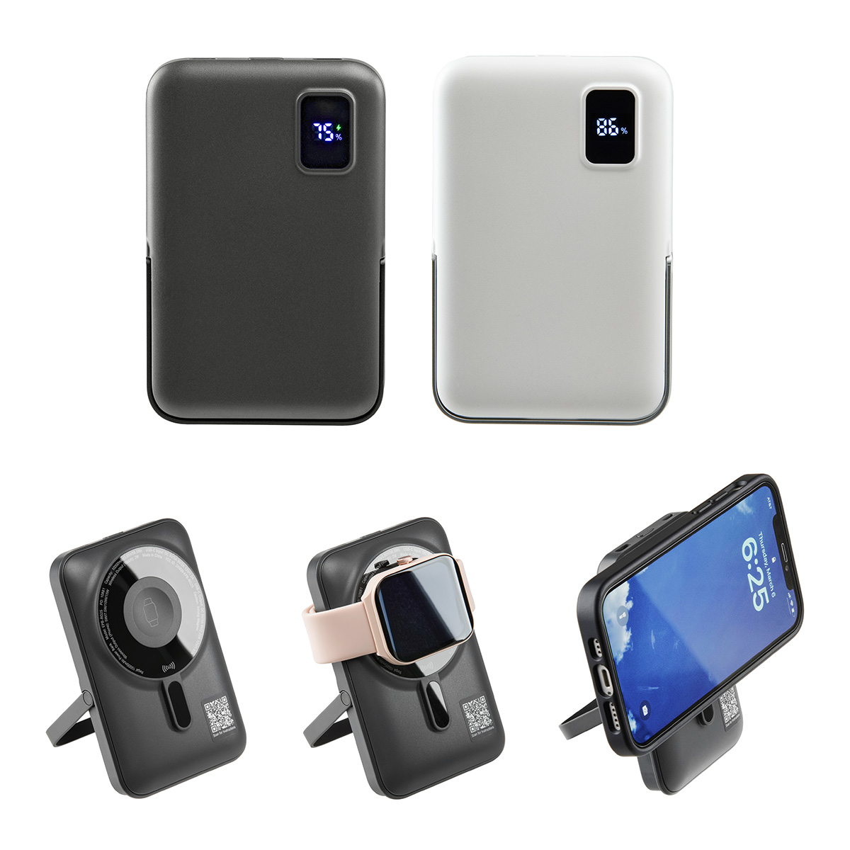 Picture of Regal 10000mAh 20W PD Power Bank w/15W Magnetic Wireless Charger, Watch Cha