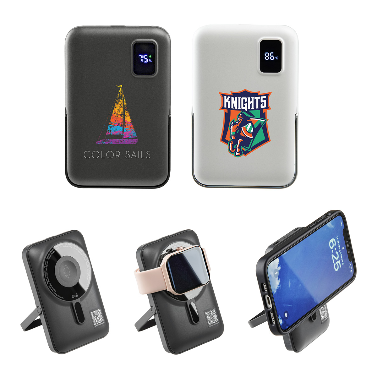 Picture of Regal 10000mAh 20W PD Power Bank w/15W Magnetic Wireless Charger, Watch Cha