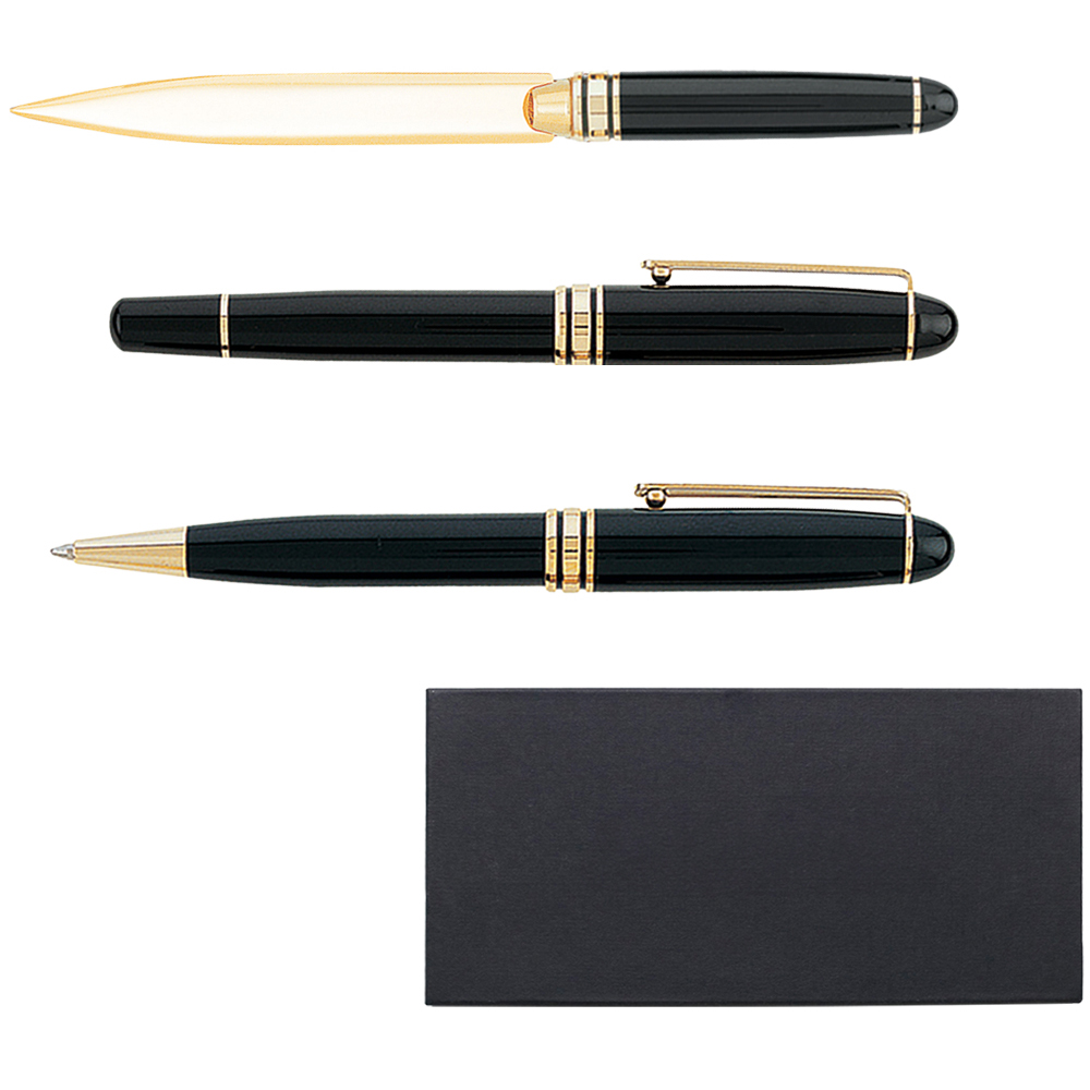 Picture of Danish-I Brass Letter Opener with GS Triple Pen Set