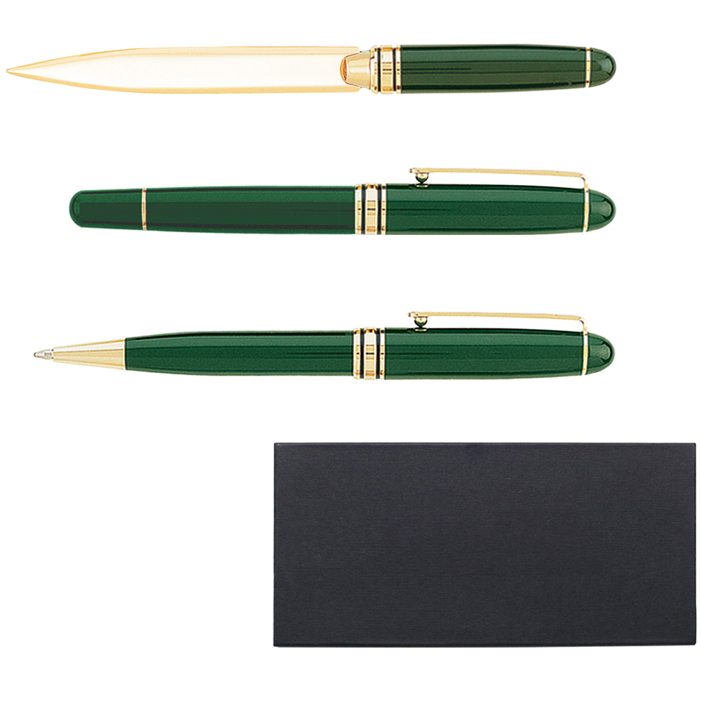 Picture of Danish-I Brass Letter Opener with GS Triple Pen Set