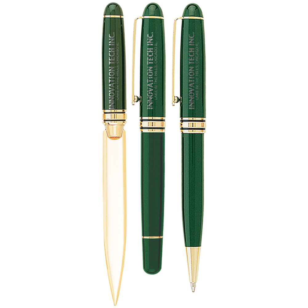 Picture of Danish-I Brass Letter Opener with GS Triple Pen Set