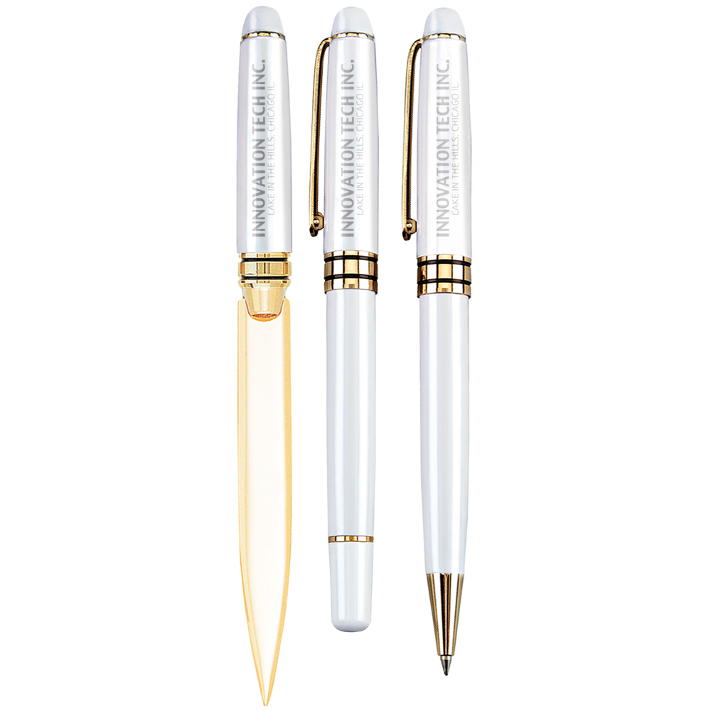 Picture of Danish-I Brass Letter Opener with GS Triple Pen Set