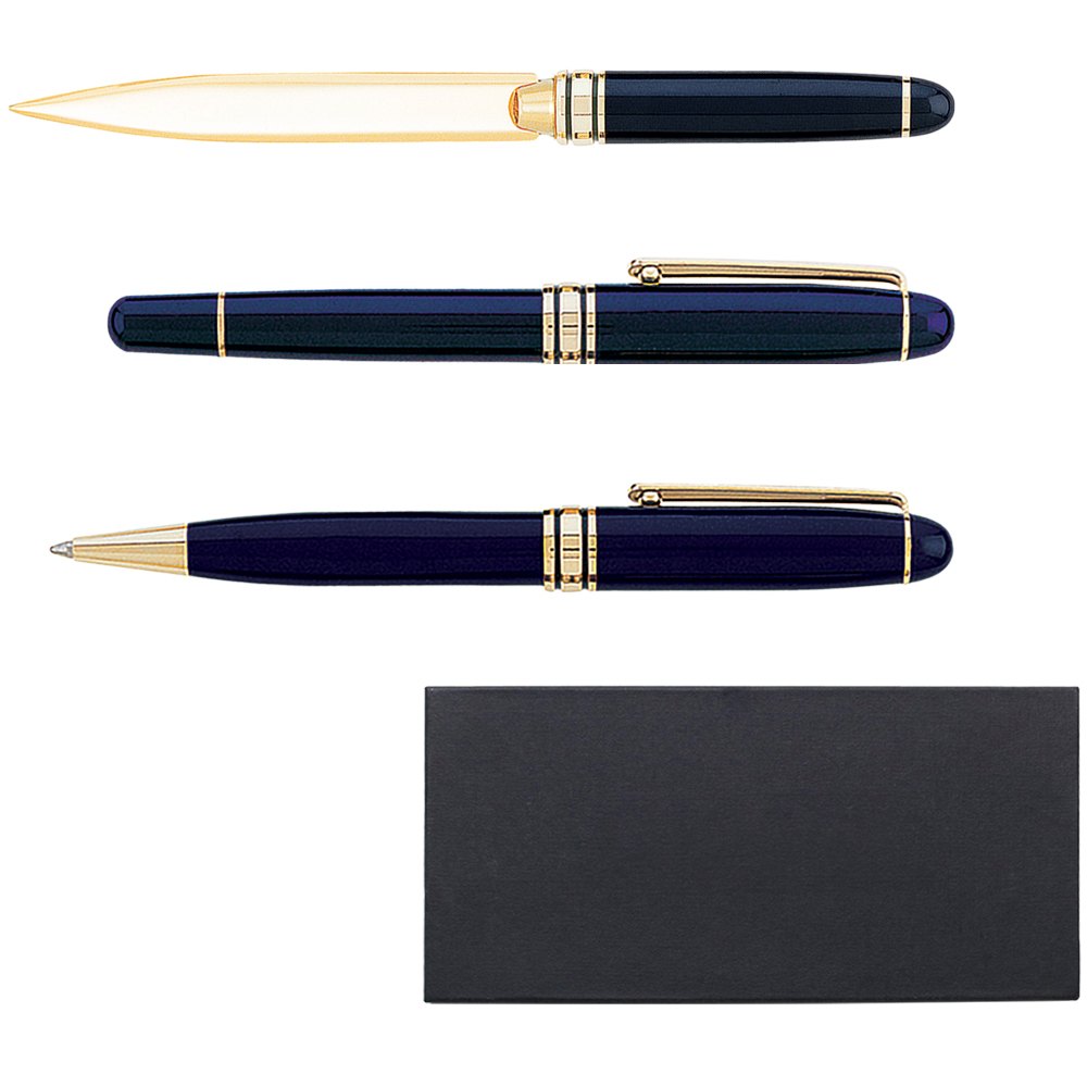 Picture of Danish-I Brass Letter Opener with GS Triple Pen Set