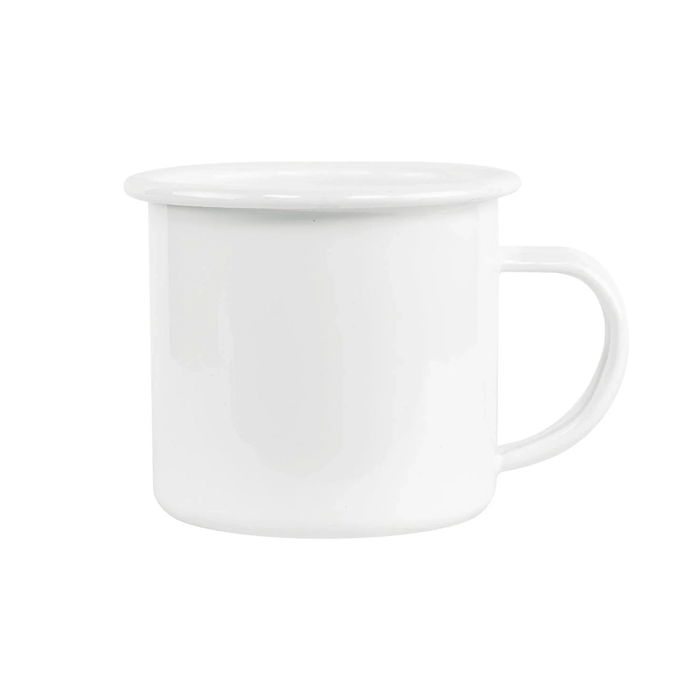 Picture of 12 oz Fine Stainless Steel White Rim Cups