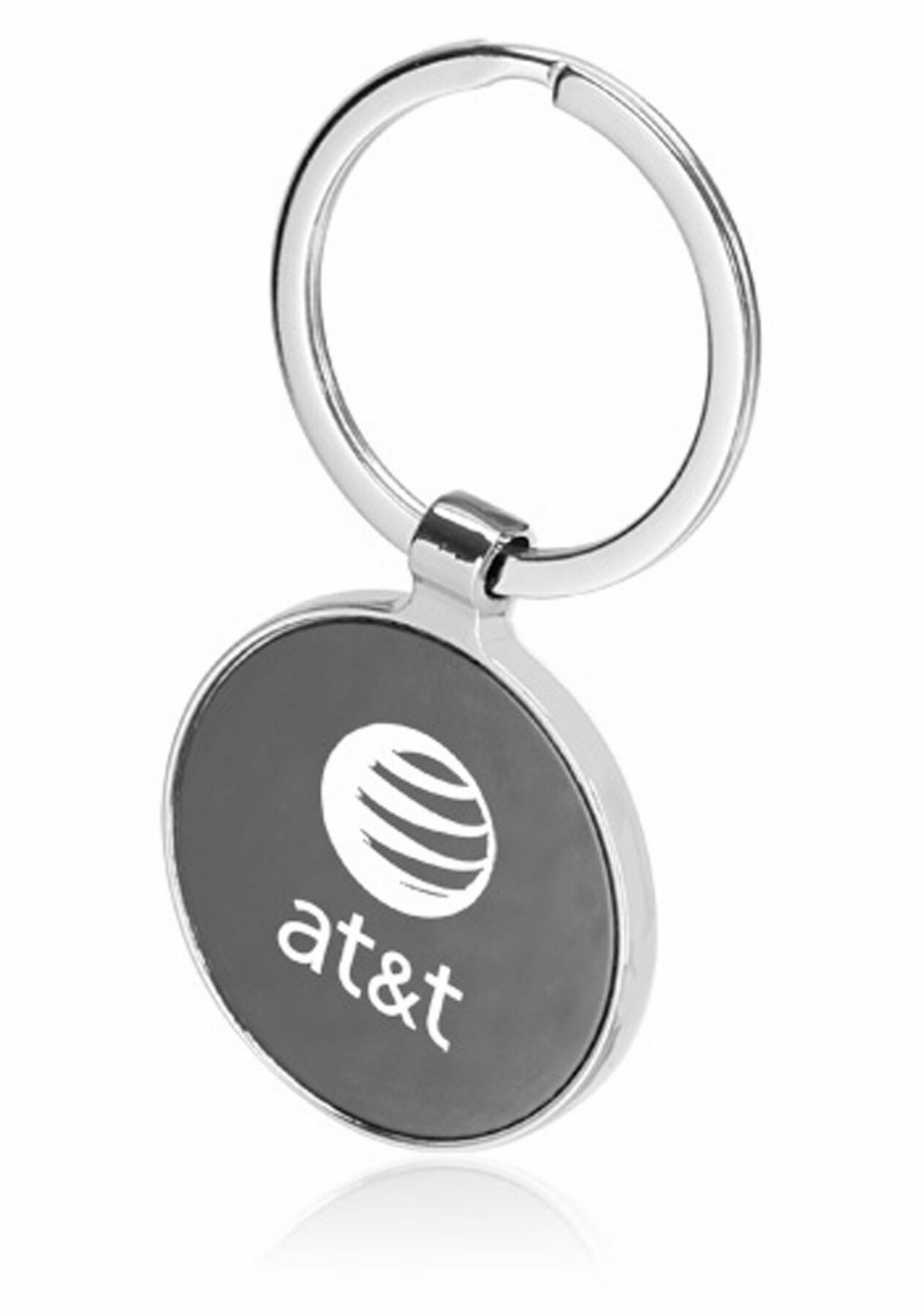 Picture of Black Round Metal Key Chain