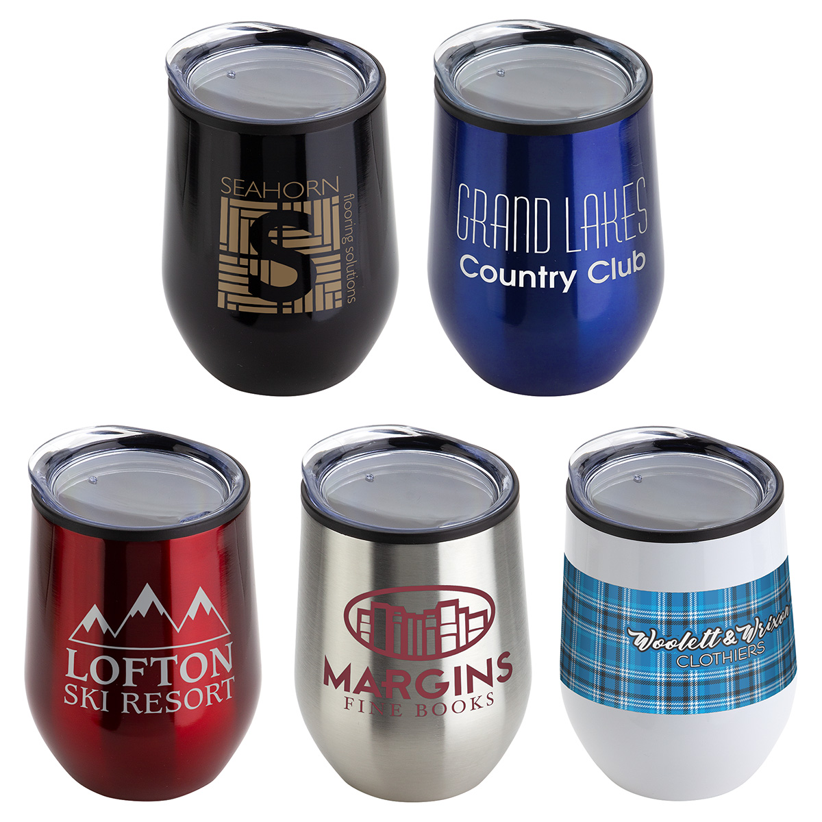 Picture of Onyx 12 oz Stainless Steel/Polypropylene Wine Goblet