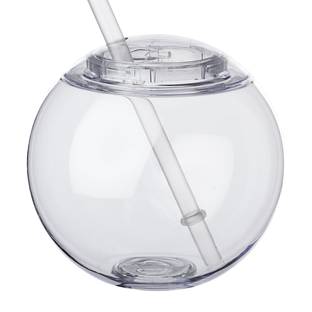Picture of Moran 15 oz Plastic Cocktail Ball with Straw