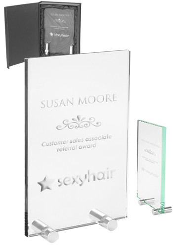 Picture of Mid Size Chroma Glass Awards with Double Stand