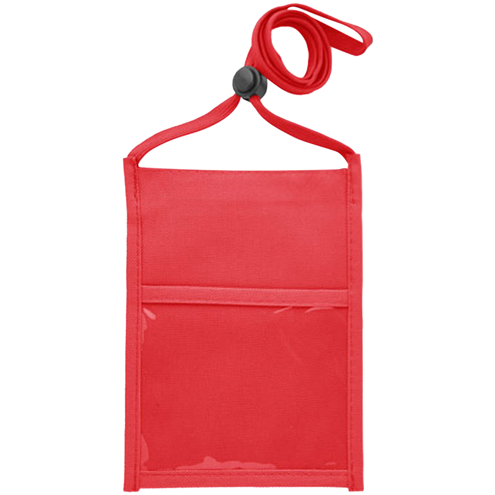 Picture of Premium Double Window Pouch Polyester Neck Wallet