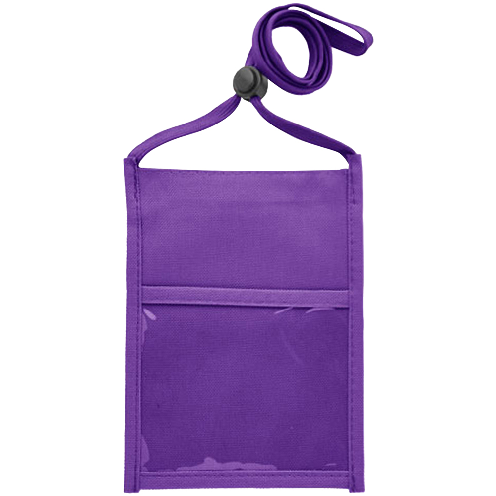 Picture of Premium Double Window Pouch Polyester Neck Wallet