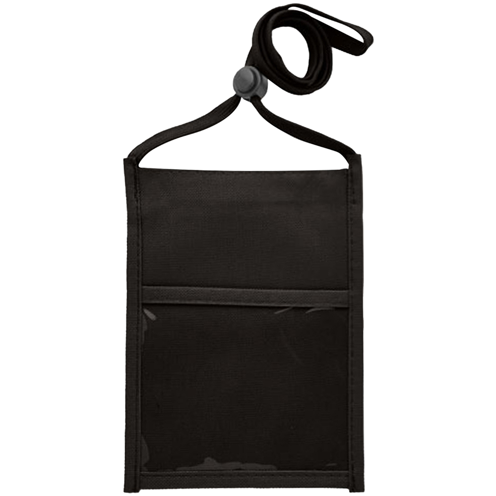 Picture of Premium Double Window Pouch Polyester Neck Wallet