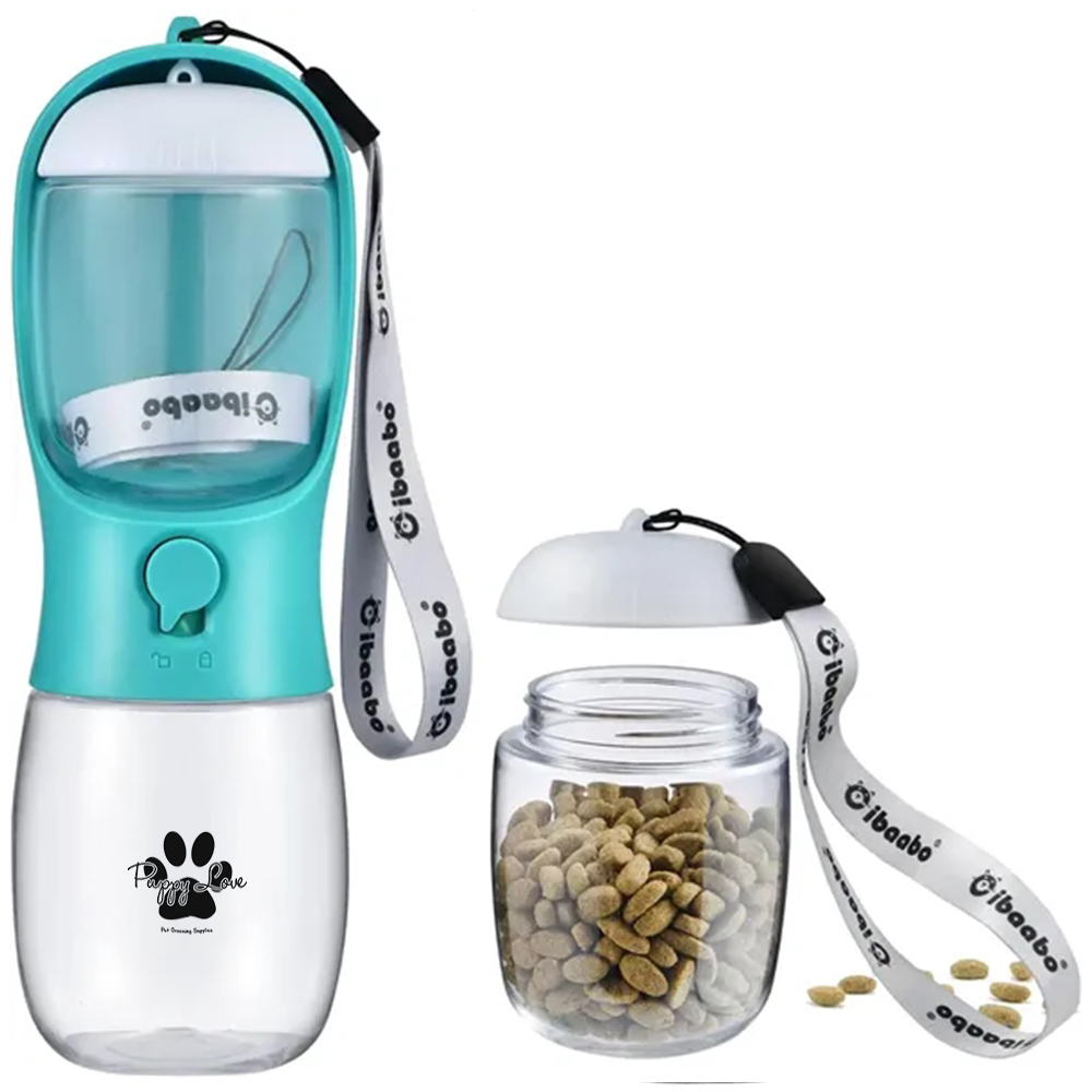 Picture of 10 oz Pet Water Bottle with Food Container