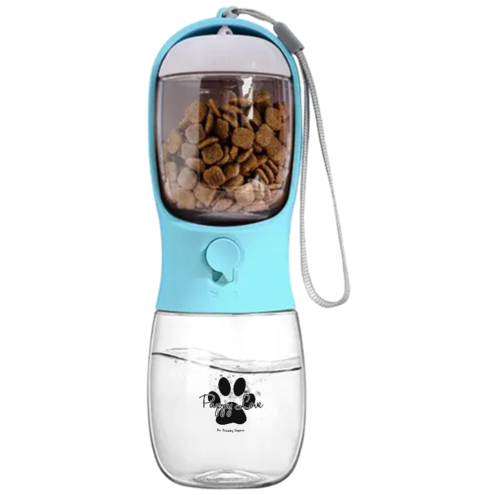 Picture of 10 oz Pet Water Bottle with Food Container