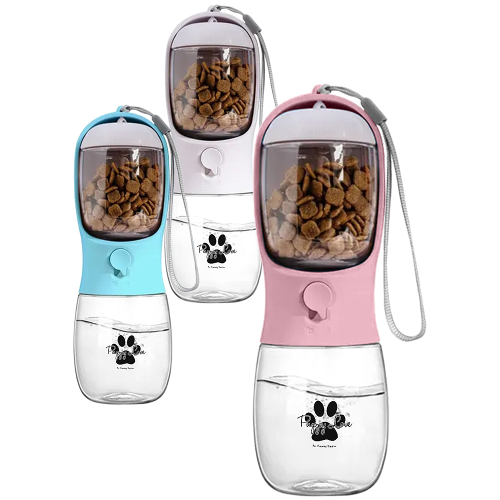 Picture of 10 oz Pet Water Bottle with Food Container