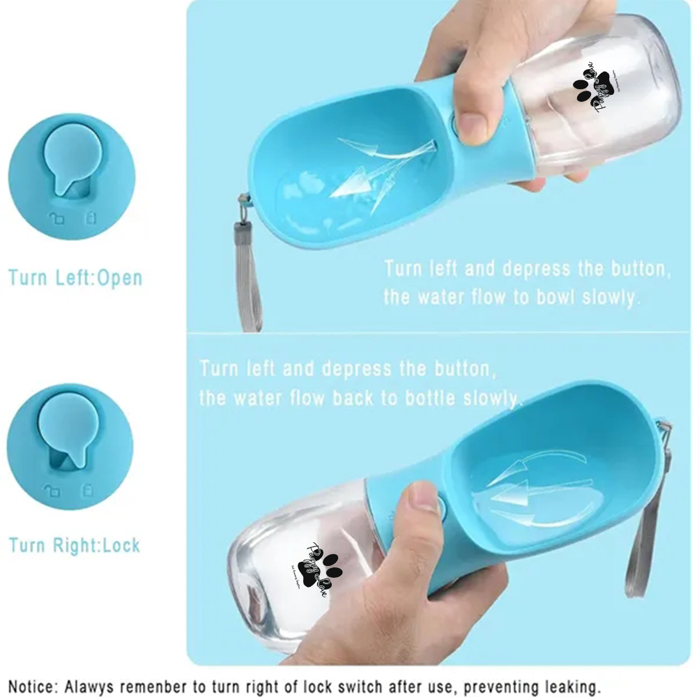 Picture of 10 oz Pet Water Bottle with Food Container