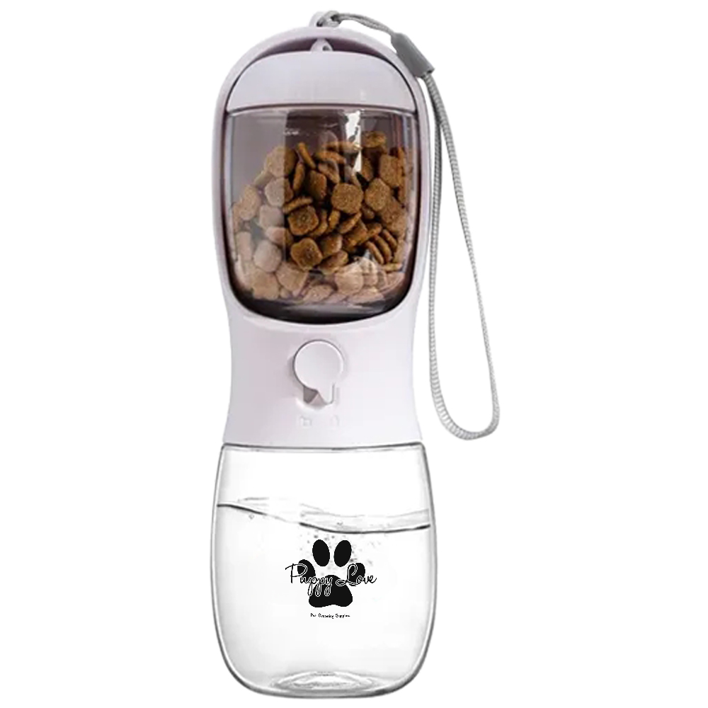Picture of 10 oz Pet Water Bottle with Food Container