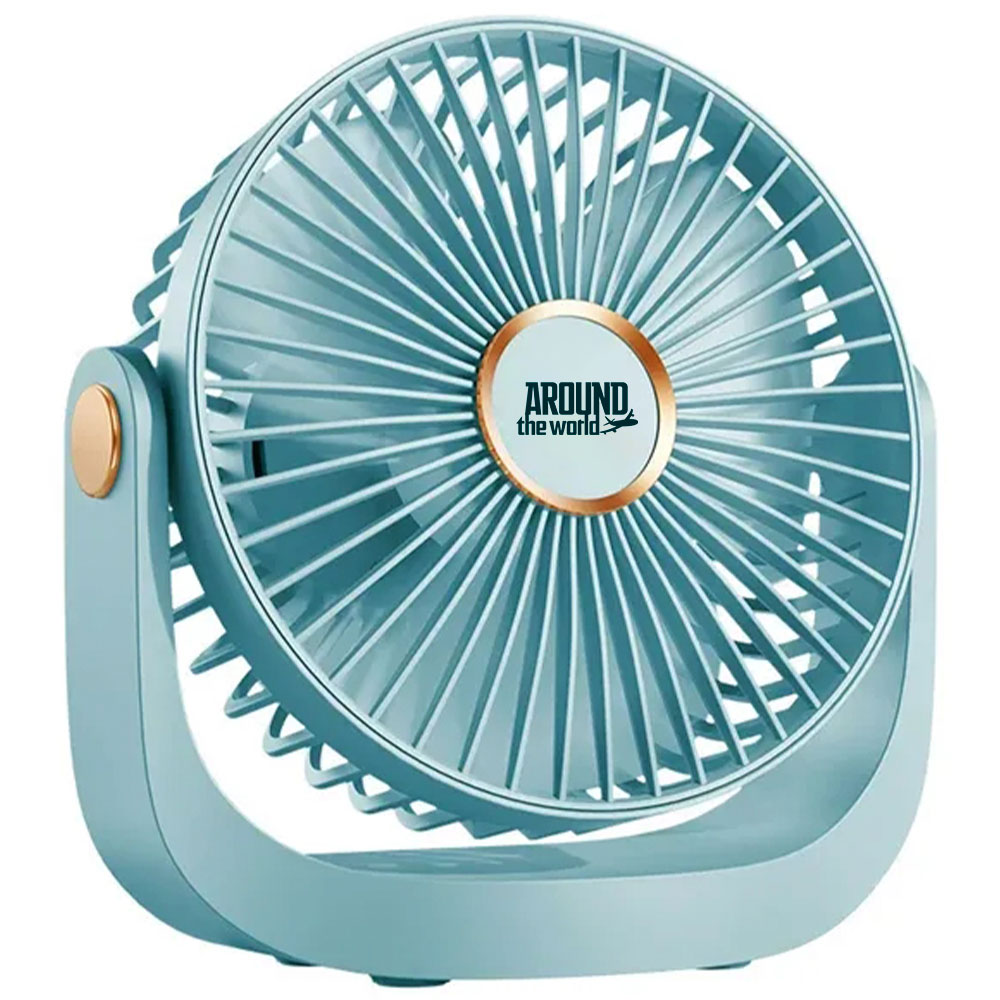 Picture of 5-Speed Portable Rechargeable Desk Fan with Cover