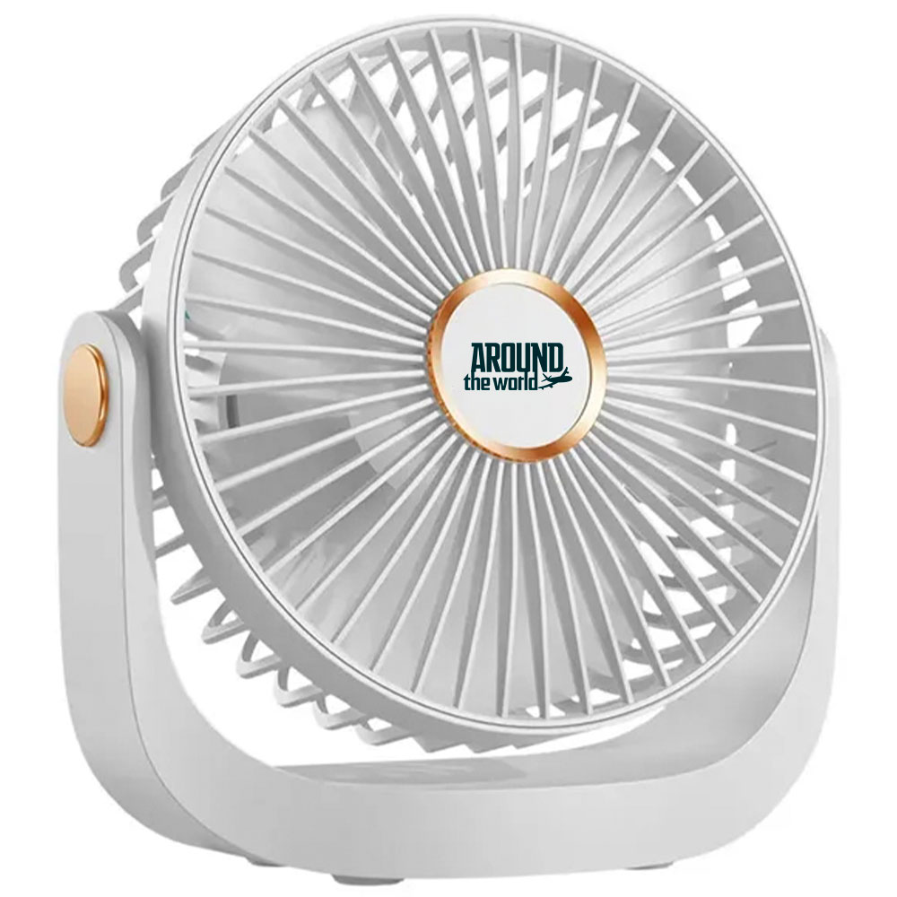 Picture of 5-Speed Portable Rechargeable Desk Fan with Cover