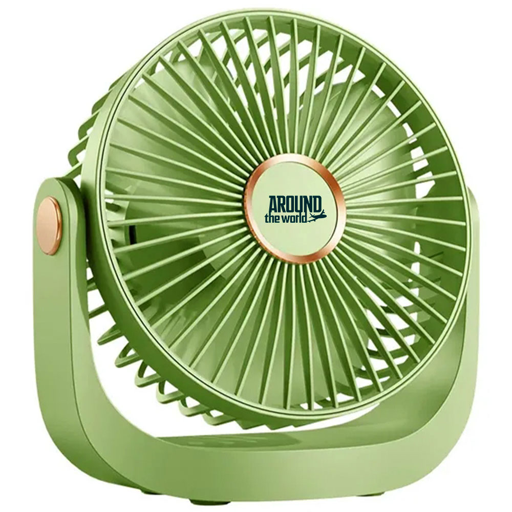 Picture of 5-Speed Portable Rechargeable Desk Fan with Cover
