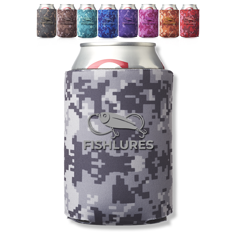 Picture of Digital Pattern Foam Can Coolers