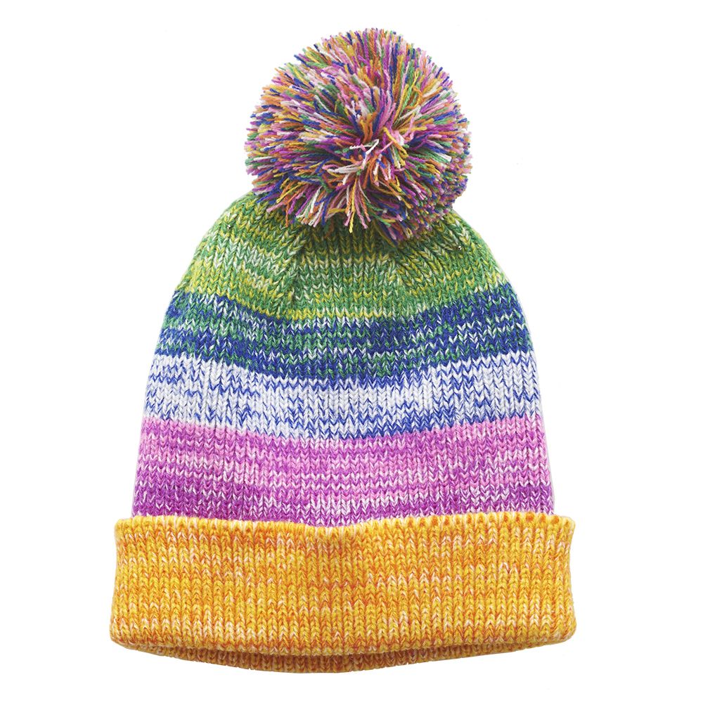 Picture of Bodga Multi-Color Knitted Pom Pom Beanies