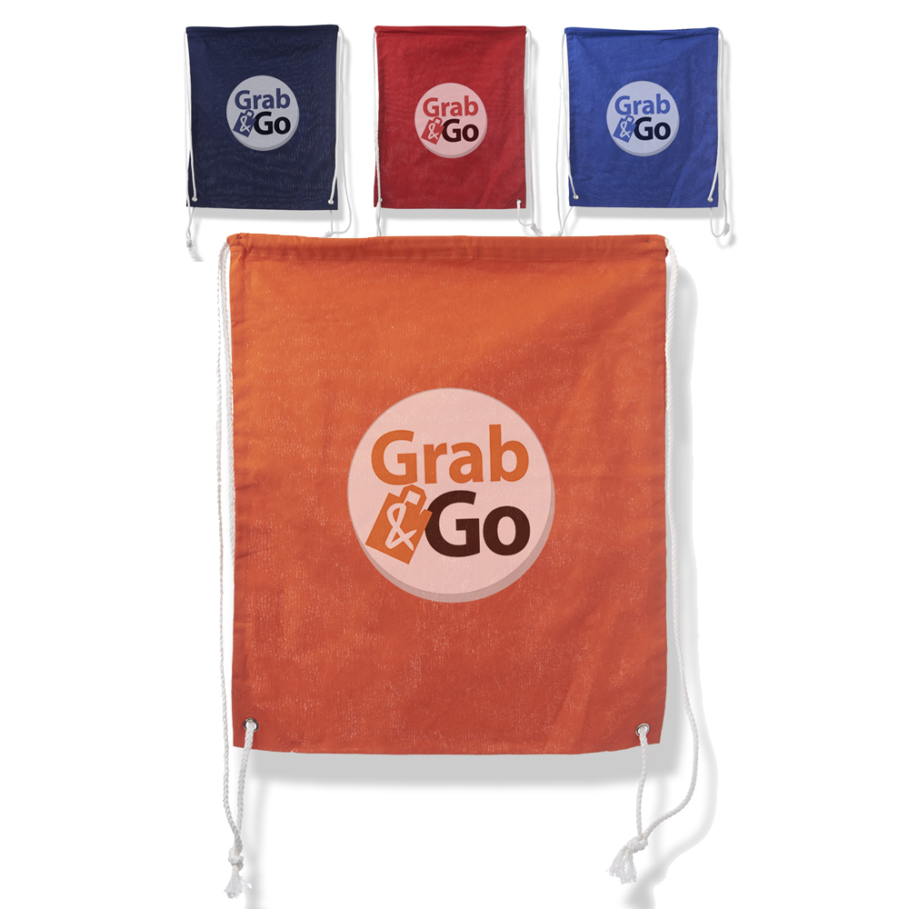 Picture of Natural Color Cotton Drawstring Backpacks